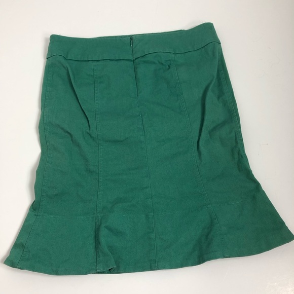 Topshop Green Pencil Skirt Sailor Button Detail 10 - Picture 2 of 7